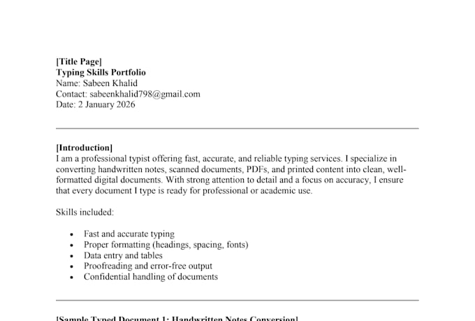 do professional, accurate, fast typing